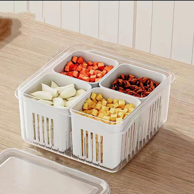 Arurum Plastic Grocery Container  - 500 ml(Pack of 4, White, Transparent)