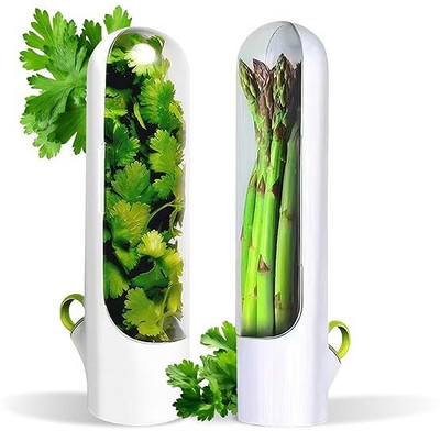 ShopVee Plastic Fridge Container  - 500 ml(Pack of 2, White)
