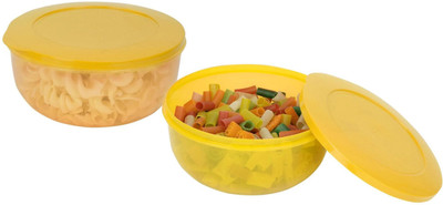 Cutting EDGE Plastic Utility Container  - 900 ml(Pack of 2, Yellow)