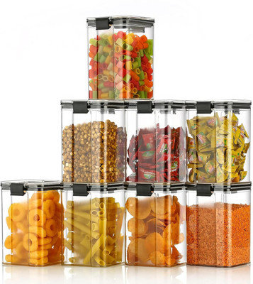 DCP ENTERPRISE Plastic Grocery Container  - 1100 ml(Pack of 4, Multicolor)