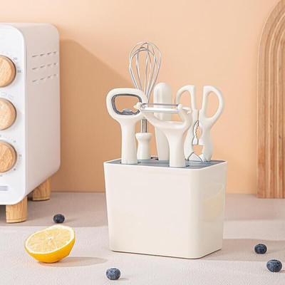 DIOXIT Stainless Steel, Plastic Cookie Jar  - 1800 ml(White)