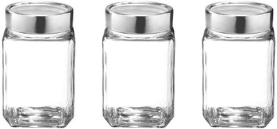 TREO Glass Utility Container  - 310 ml(Pack of 3, Clear)