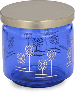AFAST Glass Cookie Jar  - 400 ml(Blue)
