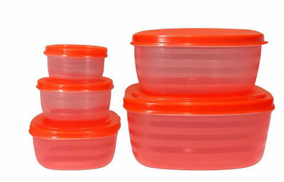 PARAS Plastic Grocery Container  - 1 L(Red)