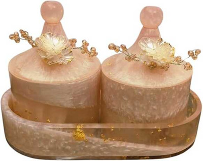 RIDDHISIDDHI ENTERPRISE Stoneware Utility Container  - 600 ml(Pack of 2, Off White)