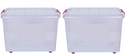 T TOPLINE Plastic Grocery Container  - 25 L(Pack of 2, White)