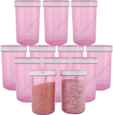 Heart Home Plastic Grocery Container  - 500 ml(Pack of 12, Pink)