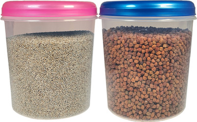 AVAIKSA Plastic Grocery Container  - 5000 ml(Pack of 2, Multicolor)
