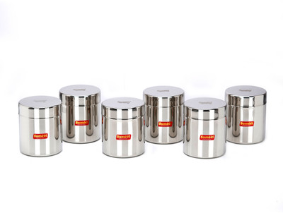 Sumeet Steel Utility Container  - 350 ml(Pack of 6, Silver)