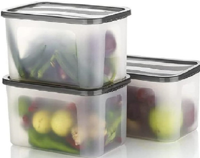 UNDERZONE Plastic Grocery Container  - 2000 ml(Pack of 3, Clear)