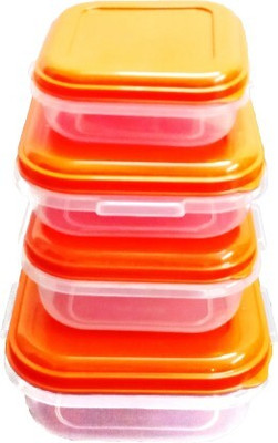 Lamounte Plastic Fridge Container  - 1000 ml(Pack of 6, Clear)