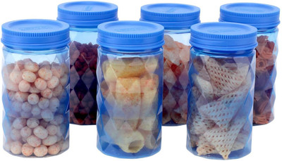 Cutting EDGE Plastic Grocery Container  - 680 ml(Pack of 6, Blue)