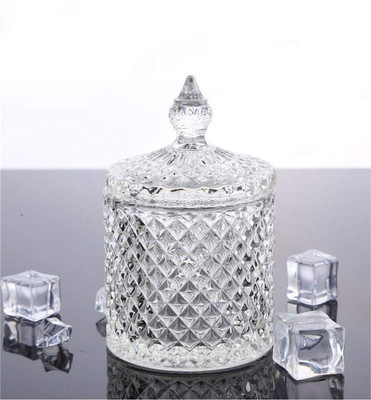 AXENIA Glass Cookie Jar  - 200 ml(Clear)