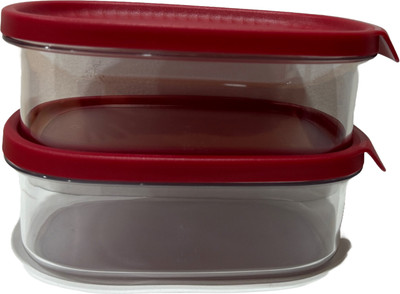 TUPPERWARE Polypropylene Utility Container  - 500 ml, 500 ml(Pack of 2, Red, Clear)
