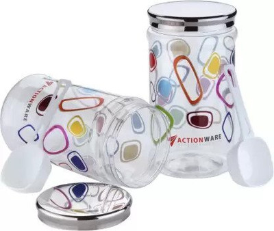 vedvit Plastic Tea Coffee & Sugar Container  - 2500 ml(Pack of 2, Clear)