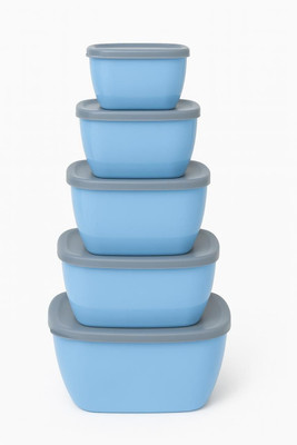 Arurum Plastic Grocery Container  - 50 g(Pack of 5, Blue)