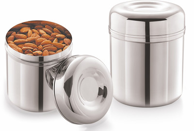 MUKTI STEEL Stainless Steel Grocery Container  - 3500 ml(Silver)