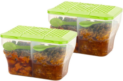 hitu Plastic Utility Container  - 2000 ml(Pack of 2, Clear)