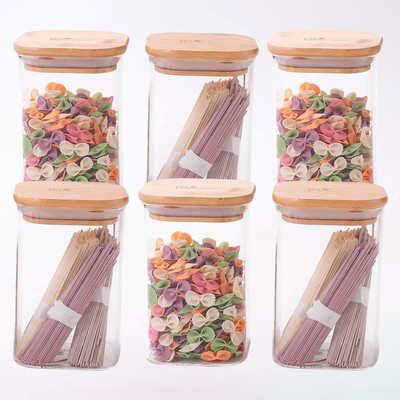The Better Home Glass Utility Container  - 600 ml(Pack of 6, Clear)