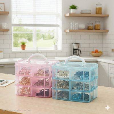 MAXTID Plastic Grocery Container  - 5 ml(Blue, Pink)
