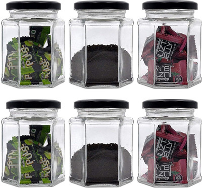 Avresta Glass Grocery Container  - 200 ml(Pack of 6, Clear)
