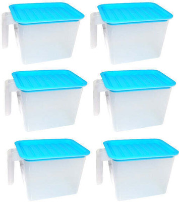 Dabster Plastic Utility Container  - 1100 ml(Pack of 6, Multicolor)