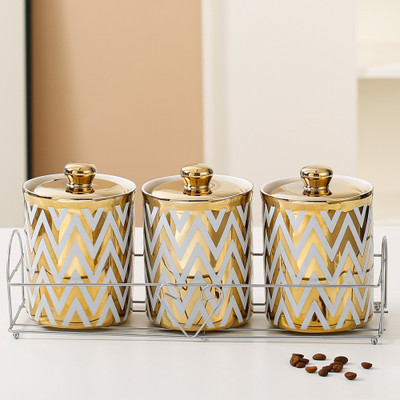 The Better Home Ceramic Utility Container  - 700 ml(Pack of 3, Clear)