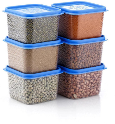 HELOVIA Plastic Grocery Container  - 450 ml(Pack of 6, Blue)
