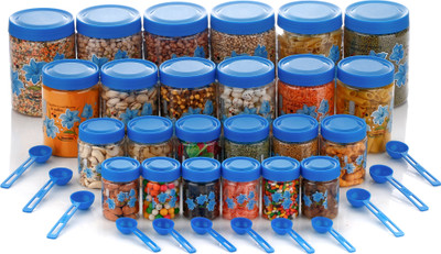 First Click Plastic Grocery Container  - 2000 ml(Pack of 24, Blue)