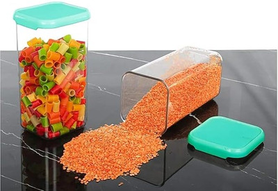 Home trust Plastic Grocery Container  - 1100 ml(Pack of 2, Transparent)
