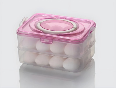 busaji enterprise Plastic Egg Container  - 2 dozen(Pink)
