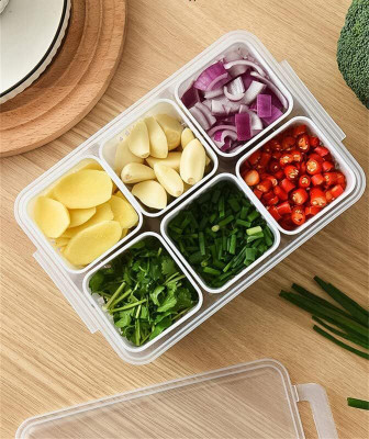 Jespper Collection Plastic Fridge Container  - 2000 ml(Pack of 6, Clear)