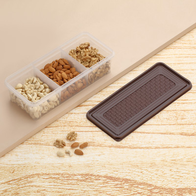 MAGICSPOON Polypropylene Utility Container  - 1900 ml(Brown, Multicolor)