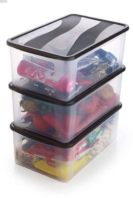 KDZONE Plastic Bread Container  - 2000 ml(Pack of 3, Multicolor)