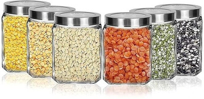 Kalsigate Glass Grocery Container  - 300 ml(Pack of 6, Clear)
