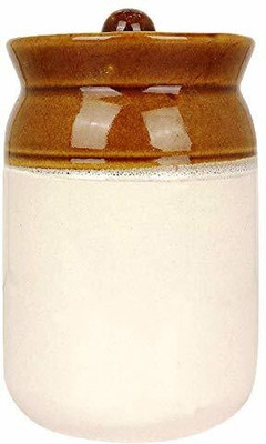 VINDRO Ceramic Pickle Jar  - 1000 ml(Brown)