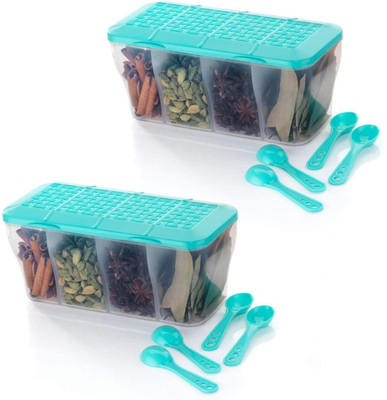 forsel Plastic Grocery Container  - 2000 ml(Pack of 2, Clear)