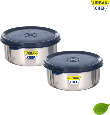 Urban Chef Stainless Steel Utility Container  - 450 ml(Pack of 2, Blue)