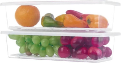 Ecodex Plastic Fridge Container  - 1800 ml(Pack of 6, White)