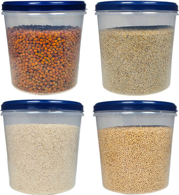 AVAIKSA Plastic Grocery Container  - 5000 ml(Pack of 4, Blue)