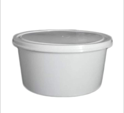 KRUM Plastic Utility Container  - 500 ml(Pack of 10, White)