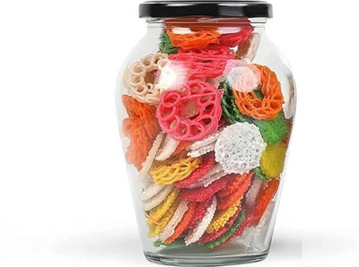 Coozico Glass Pickle Jar  - 1000 ml(Black)