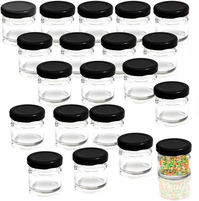 Pure Source India Glass Utility Container  - 20 g(Pack of 20, Clear)