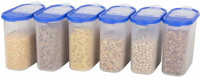 Cutting EDGE Plastic Grocery Container  - 1.2 L(Pack of 6, Blue)