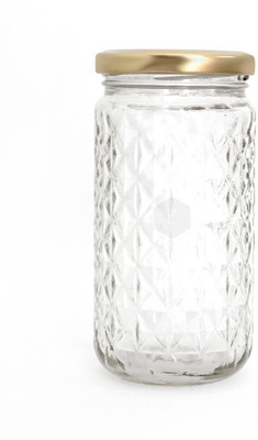 Tap2kaart Glass Grocery Container  - 400 ml(Gold)