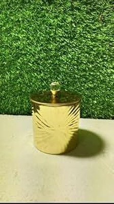 SumanHandicraft01 Brass Utility Container  - 300 ml(Gold)