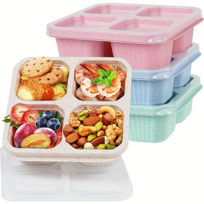 RBGIIT Plastic Fridge Container  - 400 g(Pack of 4, Multicolor)