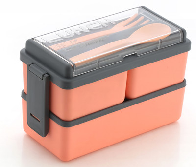 busaji enterprise Plastic Grocery Container  - 1450 ml(Pack of 3, Orange)