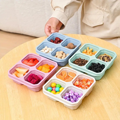 RBGIIT Plastic Fridge Container  - 400 g(Pack of 4, Multicolor)