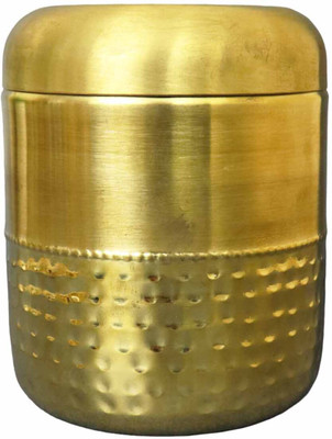 Spillbox Brass Grocery Container  - 540 ml(Gold)